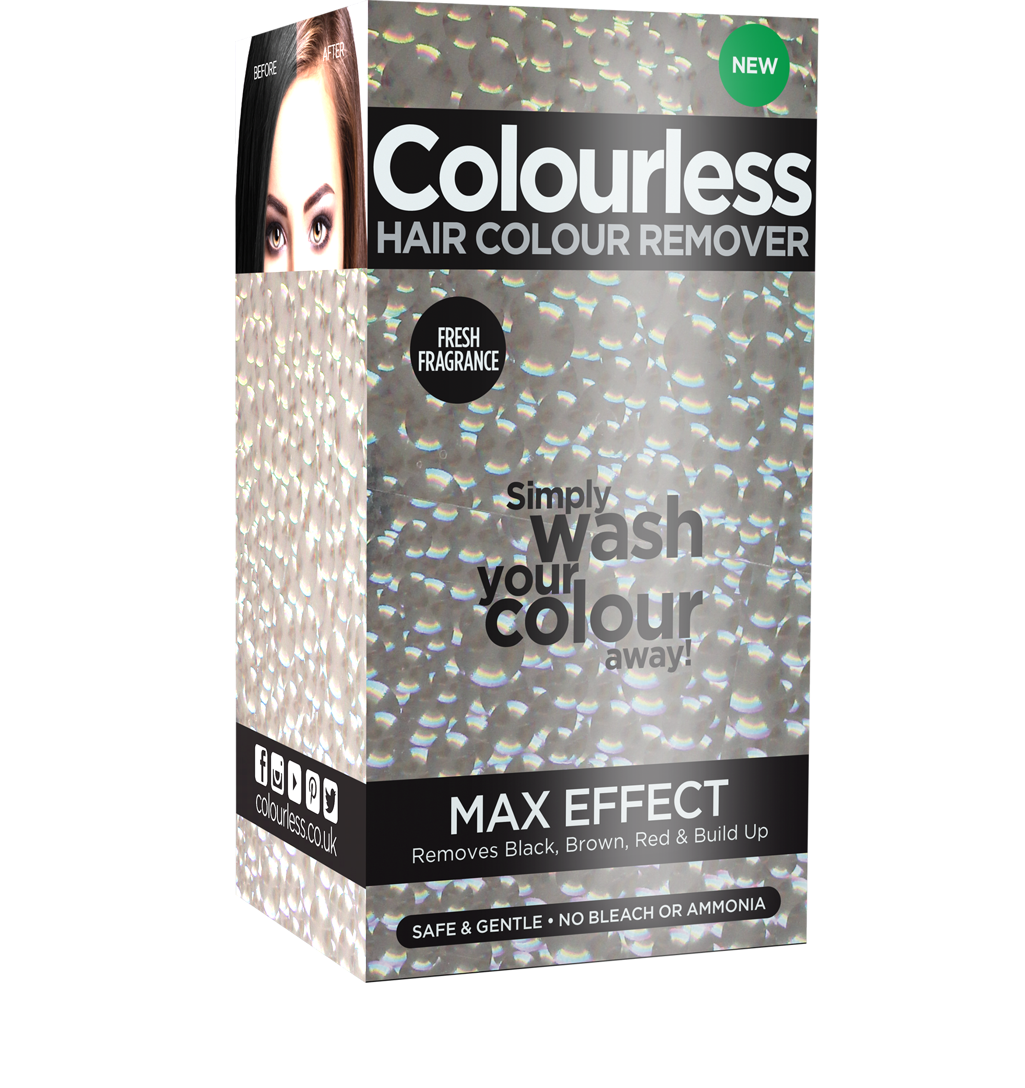 Colourless Max Effect removes permanent and semi-permanent hair colours and...
